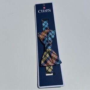 Chaps Multicolor Plaid Bow Tie